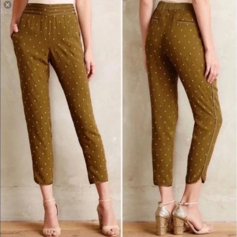 Anthropologie Diamond Dot Pants